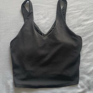 Black V-Neck Crop Top